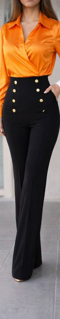 Pantalón elegante de licra mate