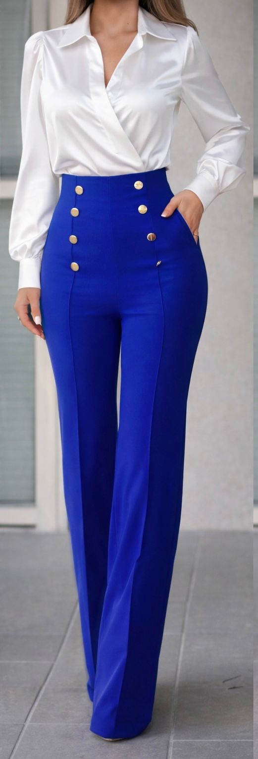 Pantalón elegante de licra mate